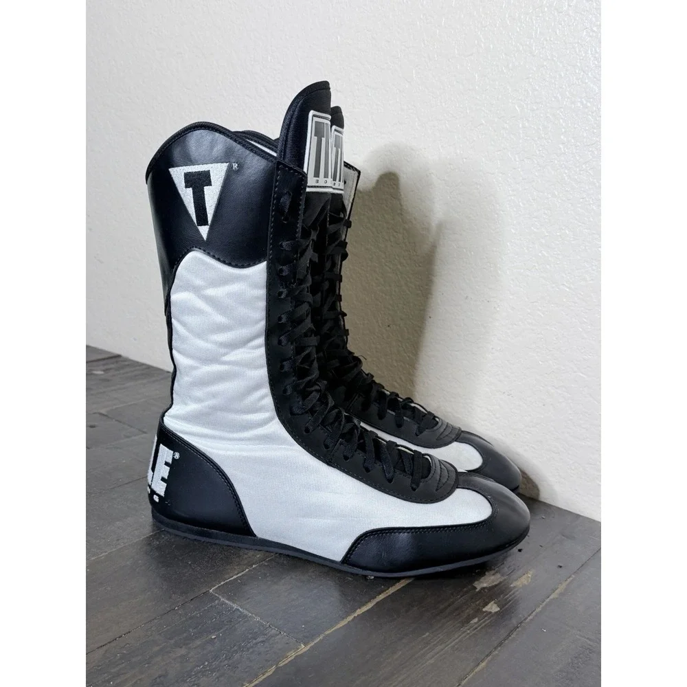 TITLE Boxing Hi-Top Speed-Flex Encore Boxing Shoes White Black Size 10 EU 44